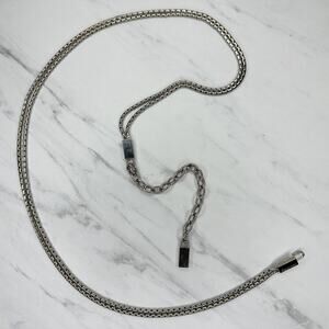 Calvin Klein Barrel Snake Silver Metal Chain Link Belt Large L/XL ✨